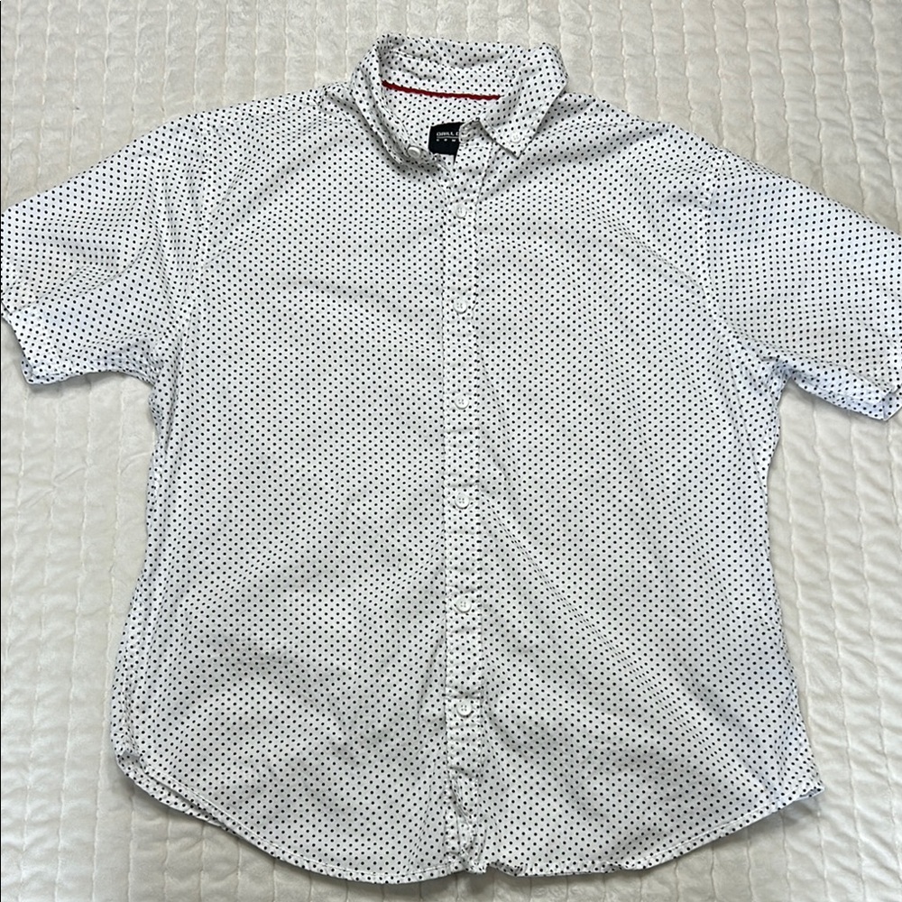Boy’s / Young Men’s Drill Clothing Company White Polka Dot Shirt - Size XL